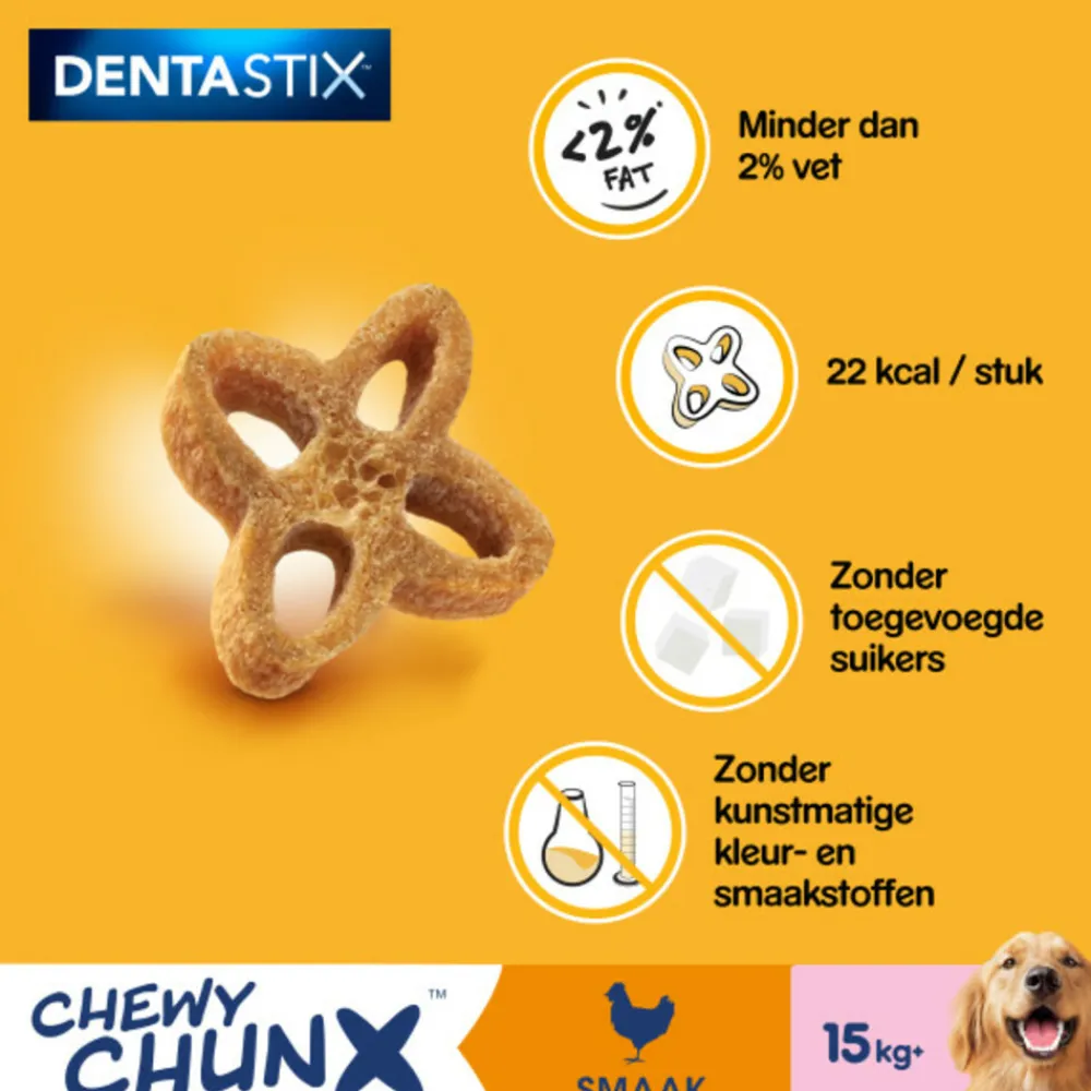 Online 5x Dentastix Chewy Chunx Hondensnacks Maxi Kip 68 gr Snacks