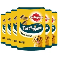 Snacks<Pedigree 6x Tasty Hondensnacks Minis Cheesy Bites 140 gr
