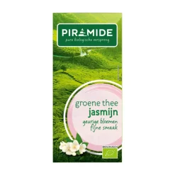 3x Biologische Groene Theezakjes Jasmijn 20 stuks^Piramide Outlet
