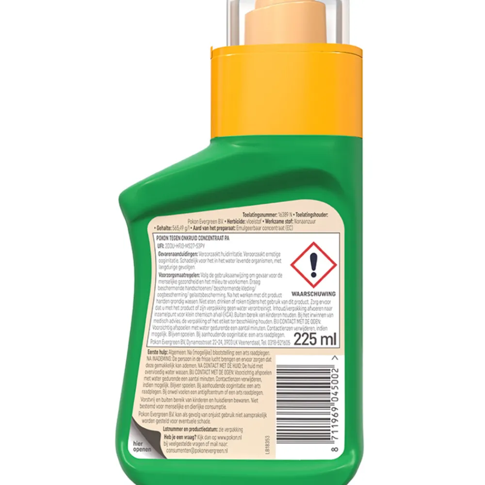 12x Tegen Onkruid Concentraat 225 ml^Pokon New