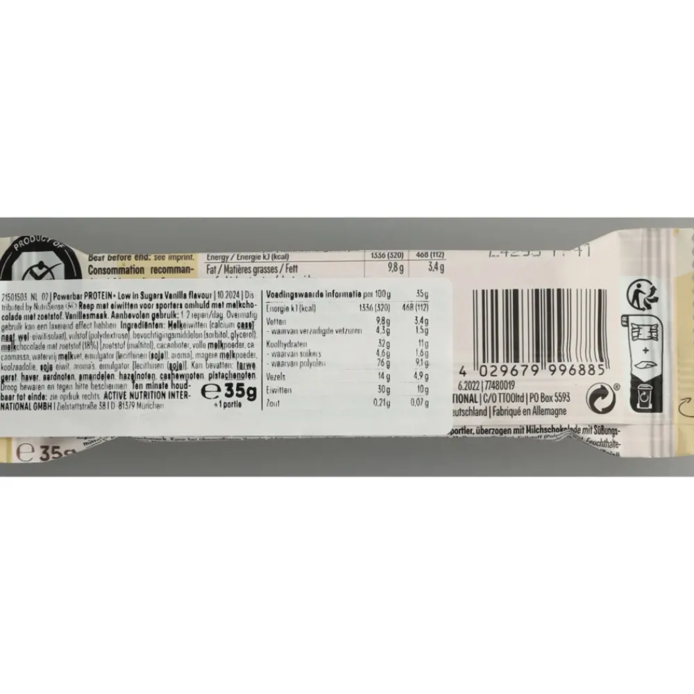 16x Proteïne Plus Low Sugar Bar Vanille 30 gr^PowerBar Outlet