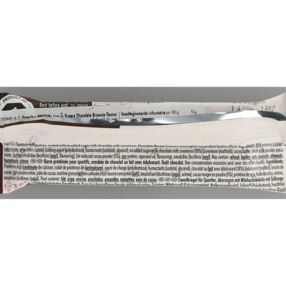 Outlet 32x Proteïne Plus Low Sugar Bar Chocolate Brownie 35 gr Sportvoeding & Drank|Snacks & Tussendoortjes