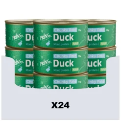 Hot 24x Chunky Paté Kattenvoer Nat Eend 70 gr Kattenvoer