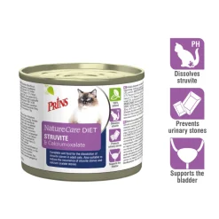 Kattenvoer<Prins 6x NatureCare Diet Kattenvoer Nat Struvite & Calciumoxalate 200 gr