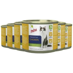 Kattenvoer<Prins 6x NatureCare Kattenvoer Nat Kip 200 gr