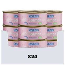 24x Soft Paté Kattenvoer Nat Zalm & Kip 70 gr^Prins New