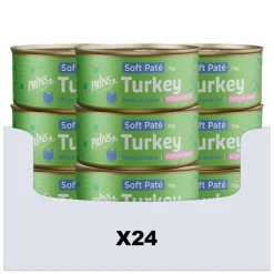 24x Soft Paté Kattenvoer Nat Kalkoen 70 gr^Prins