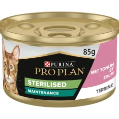 Kattenvoer<Pro Plan 24x Cat Blik Paté Sterilised Zalm & Tonijn 85 gr