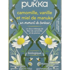 3x Thee Chamomile, Vanilla en Manuka Honey 20 stuks^Pukka Hot