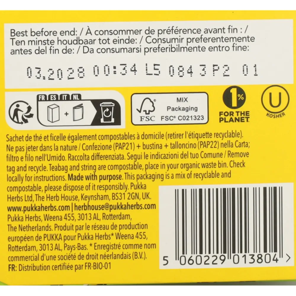 3x Thee Lemongrass Ginger 20 stuks^Pukka Online