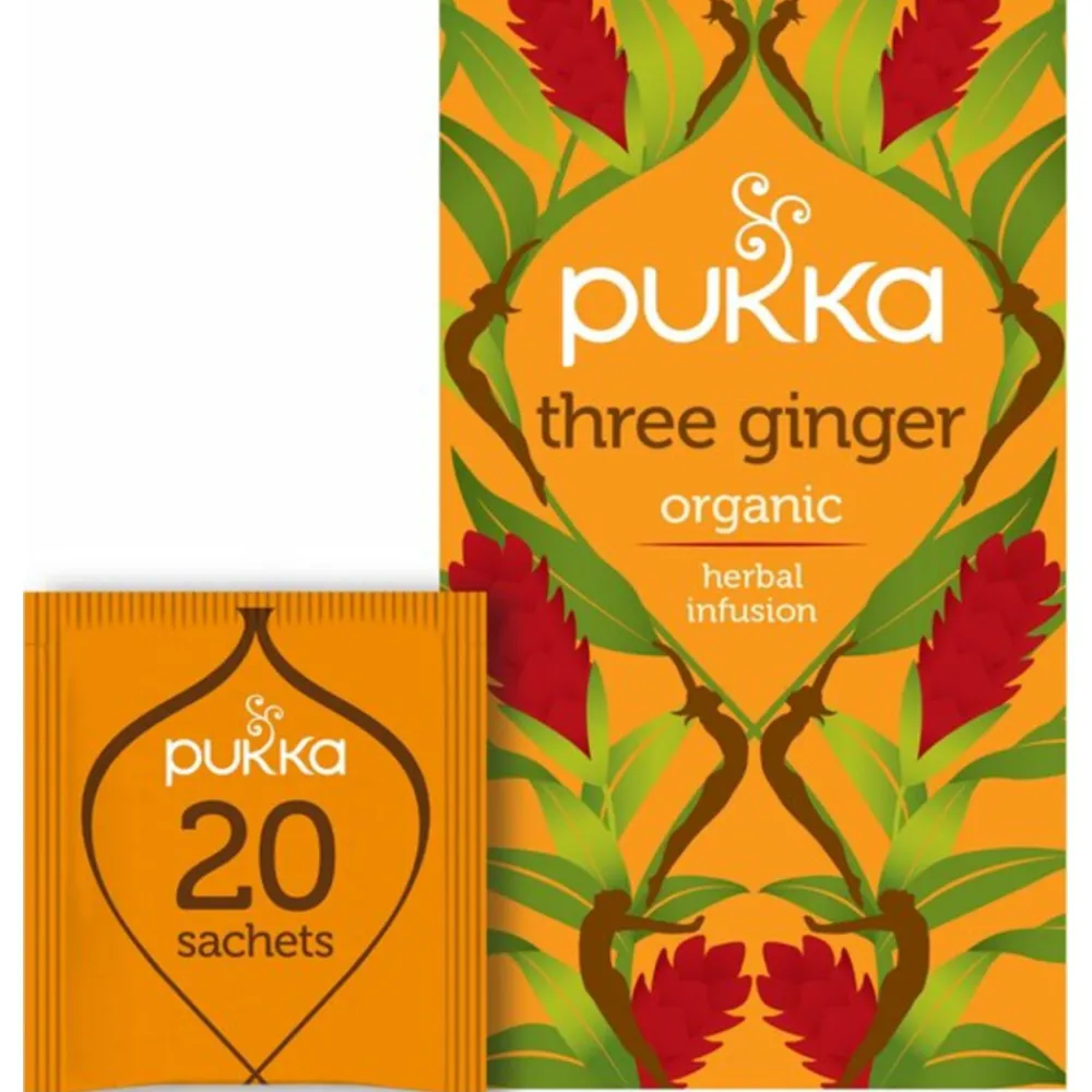 3x Thee Three Ginger 20 stuks^Pukka Clearance
