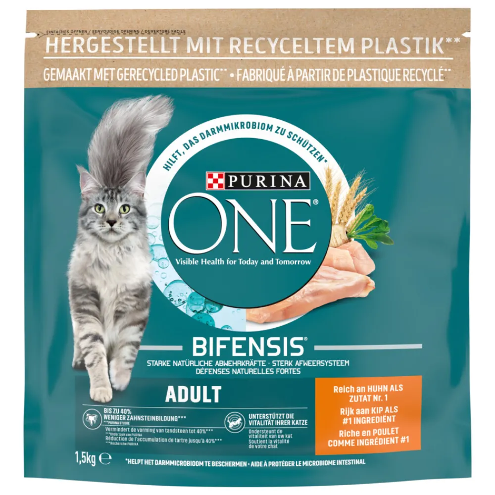 Online 4x Adult Kip - Volkoren Granen 1,5 kg Kattenvoer