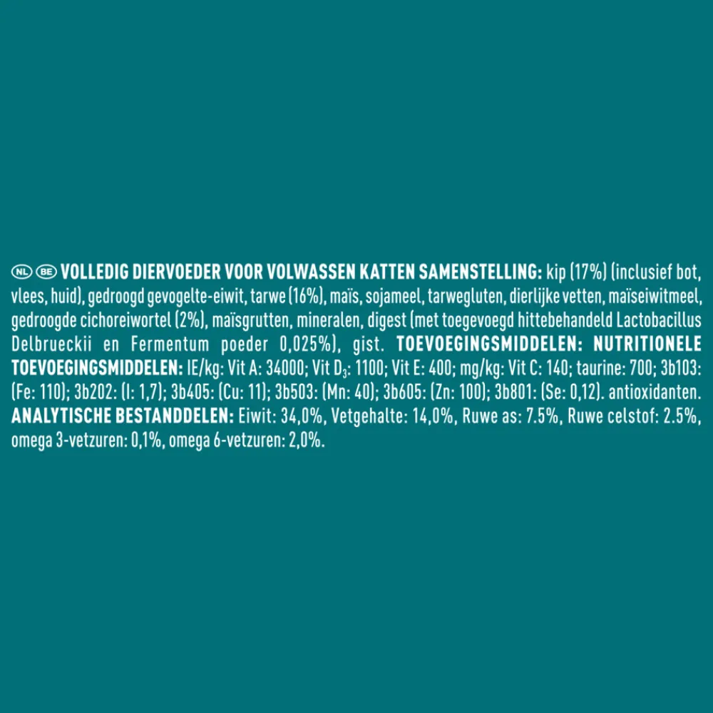 Online 4x Adult Kip - Volkoren Granen 1,5 kg Kattenvoer