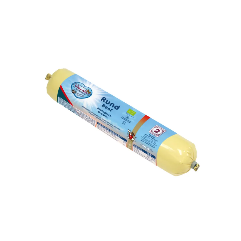 Discount 14x Biologische Worst Hondenvoer Nat Rund 500 gr Hondenvoer