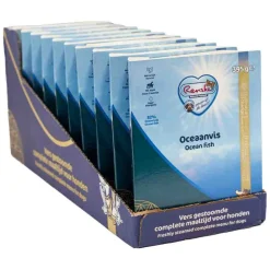 New 10x Vers Gestoomd Complete Menu Hondenvoer Nat Oceaanvis 395 gr Hondenvoer