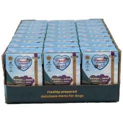 24x Vers Graanvrij Tetra Hondenvoer Nat Konijn met Eend 185 gr^Renske Best