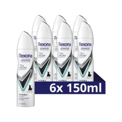 6x Deodorant Spray Advanced Protection Invisible Aqua 150 ml^Rexona Hot