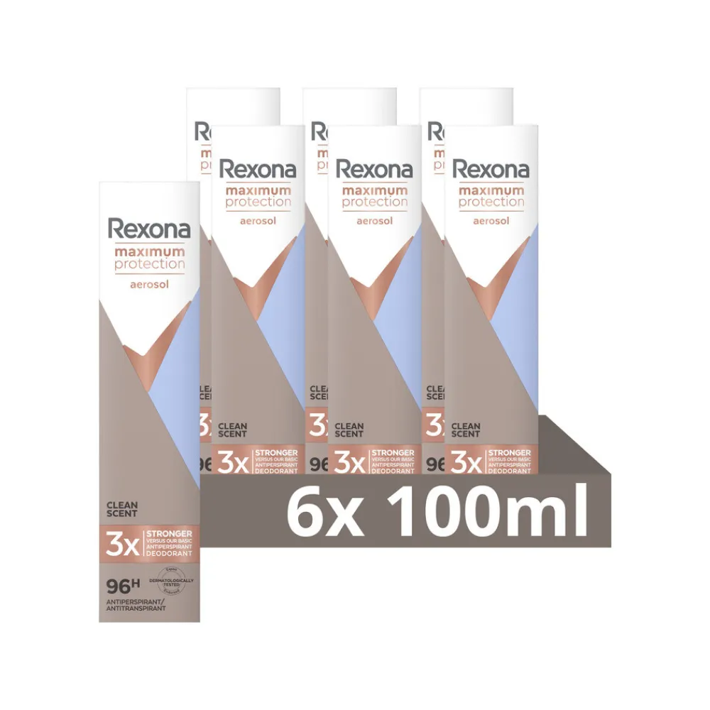 6x Deodorant Spray Maximum Protection Clean Scent 100 ml^Rexona Discount