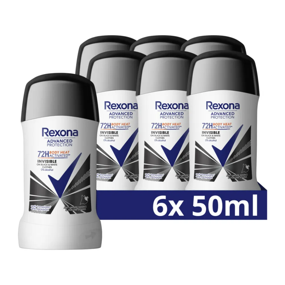 Deodorant<Rexona 6x Deodorant Stick Invisible 50 ml