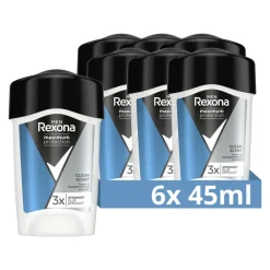 New 6x Men Deodorant Roller Maximum Protection Clean Scent 45 ml Deodorant