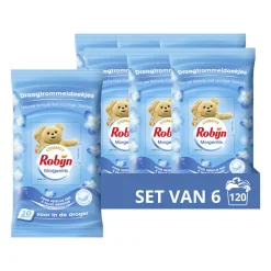 Best 6x Droogtrommeldoekjes Morgenfris 20 stuks Wasbenodigdheden