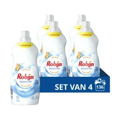 Wasmiddel<Robijn 4x Klein & Krachtig Wasmiddel Stralend Wit 34 Wasbeurten 1,19 liter
