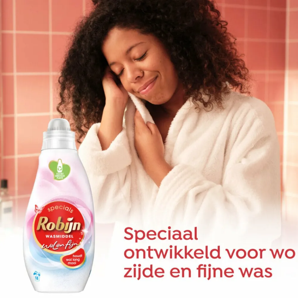 Wasmiddel<Robijn 6x Vloeibaar Wasmiddel Wol & Fijn 18 Wasbeurten 720 ml