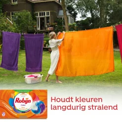 Wasmiddel<Robijn 4x Wascapsules 3-in-1 Color 15 stuks