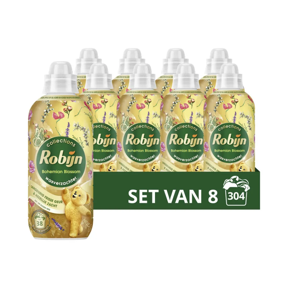 8x Wasverzachter Bohemian Blossom 38 Wasbeurten 765 ml^Robijn Discount