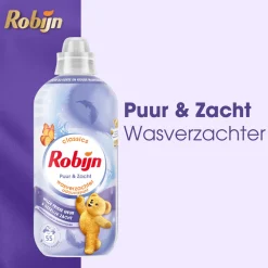 8x Wasverzachter Puur & Zacht 55 Wasbeurten 1100 ml^Robijn Sale