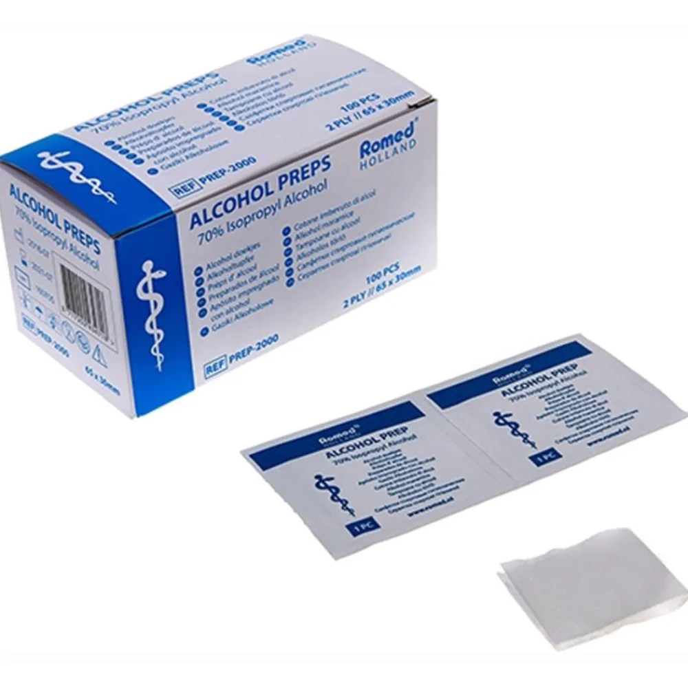 2x Alcohol Doekjes 100 stuks^Romed Clearance