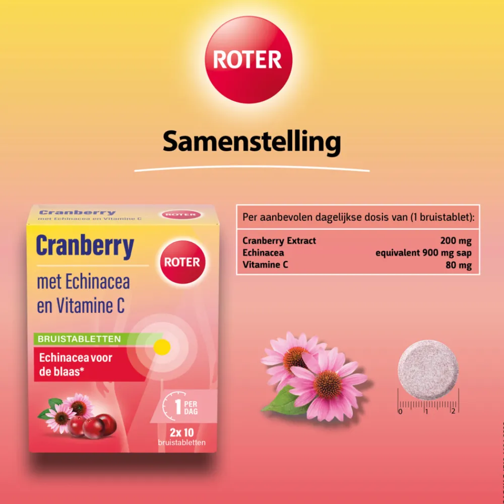 3x Cranberry Bruis 20 bruistabletten^Roter Online