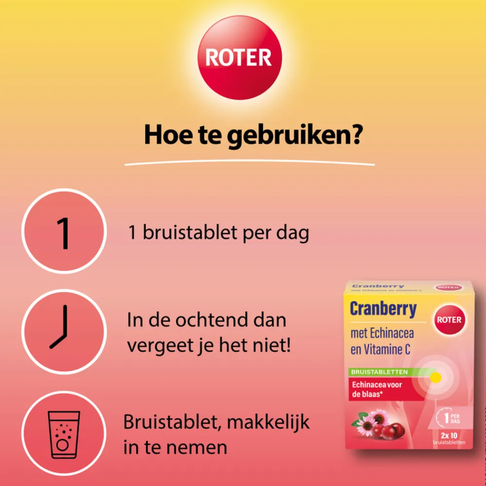 3x Cranberry Bruis 20 bruistabletten^Roter Online