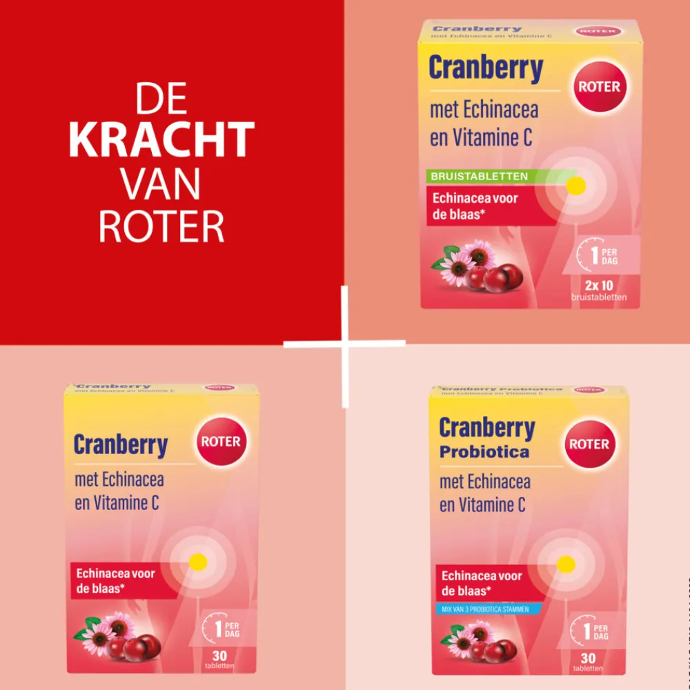 3x Cranberry Bruis 20 bruistabletten^Roter Online