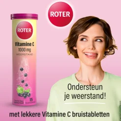 2x Vitamine C 1000 mg Appel- Zwarte Bes 15 bruistabletten^Roter Online