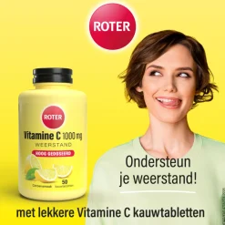Vitaminen<Roter 2x Vitamine C 1000 mg Sterk Citroen 50 kauwtabletten