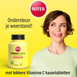 2x Vitamine C Hooggedoseerd 500mg Citroen 50 kauwtabletten^Roter New