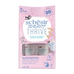 Kattenvoer<Schesir 8x Baby Thrive Kitten Kip 20 x 8 gr