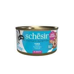Kattenvoer<Schesir 12x Complete & Balanced Kattenvoer Tonijn in Boullion 85 gr