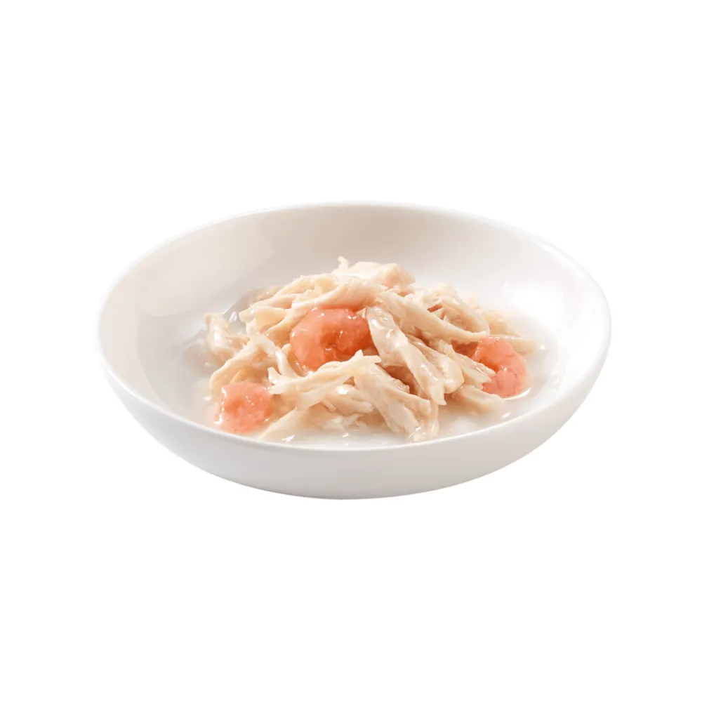 Kattenvoer<Schesir 12x Kattenvoer Garnaal in Bouillon 70 gr