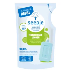 Handafwas<Seepje 8x Afwasmiddel Re-fill Tintelfrisse Limoen Geur 500 ml