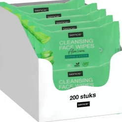 10x Gezichtsreinigingsdoekjes Aloë Vera 20 stuks^Sence Online