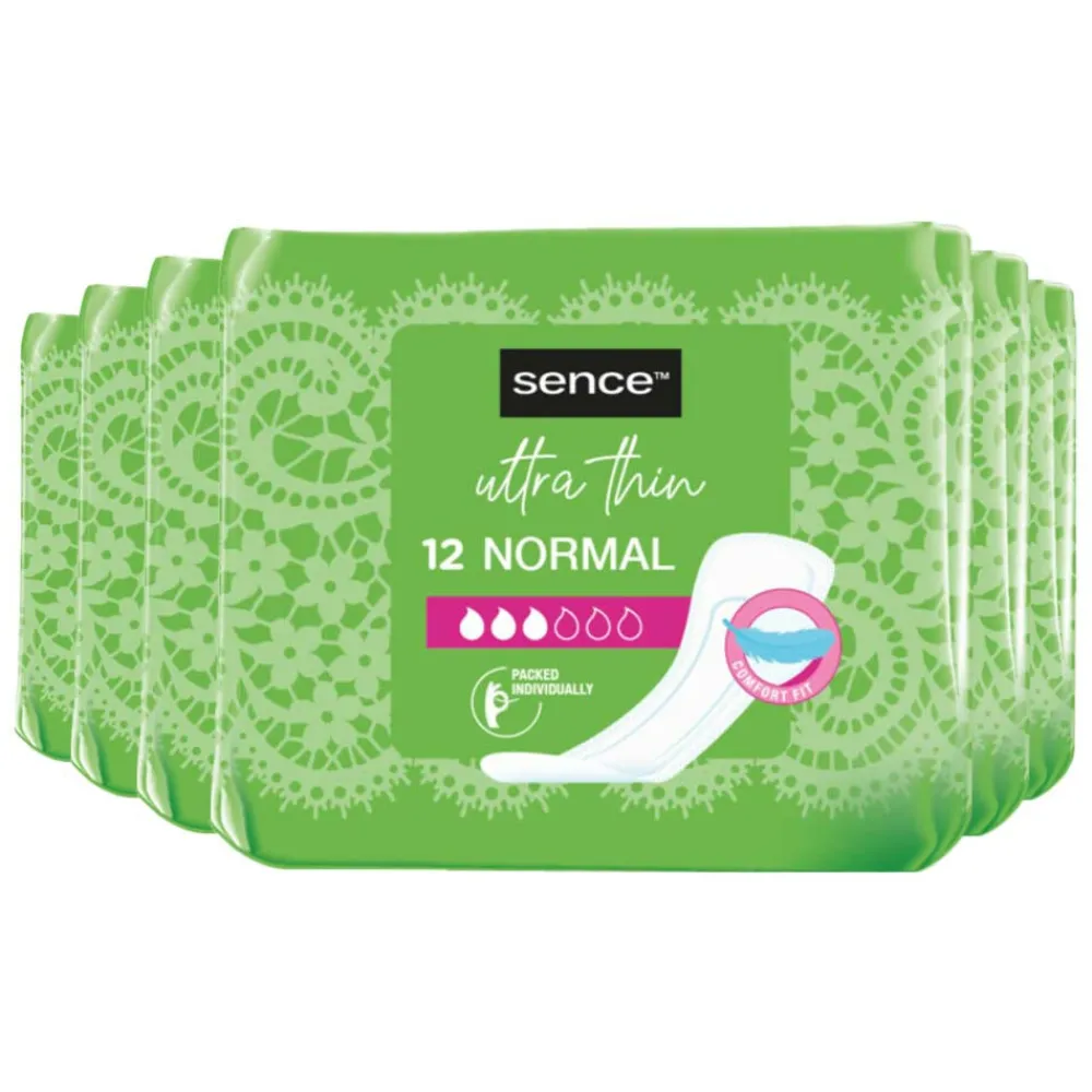 6x Maandverband Normaal Zonder Vleugels 12 stuks Intiemhygiëne