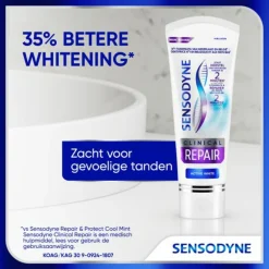 Outlet 6x Tandpasta Clinical Repair Active White 75 ml Specialistische Mondverzorging|Spoelen & Poetsen