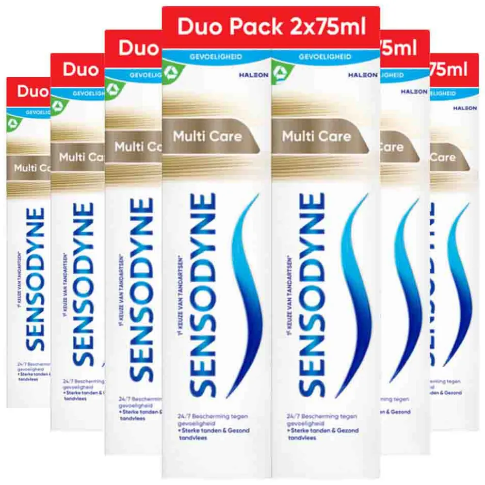 6x Tandpasta MultiCare Duo 2 x 75 ml^Sensodyne Discount
