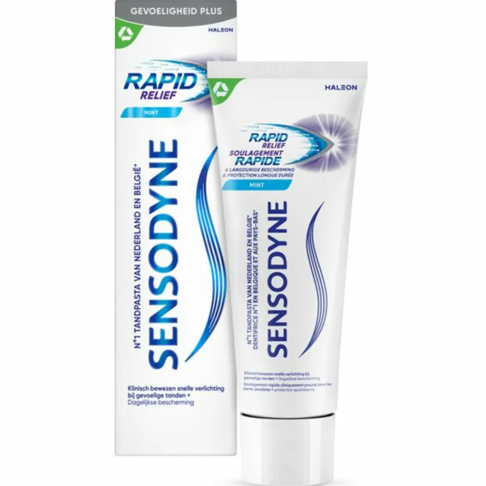 Spoelen & Poetsen<Sensodyne 6x Tandpasta Rapid Relief Mint 75 ml