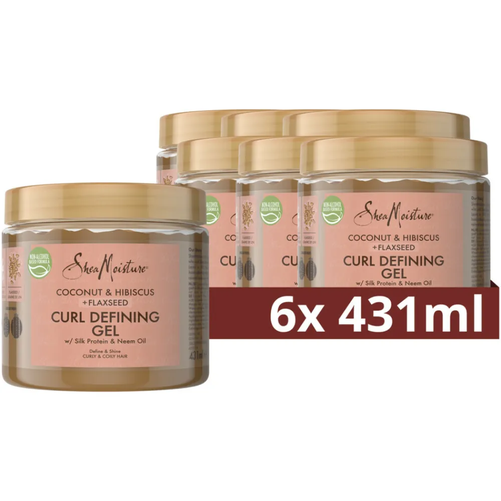 6x Curl Defining Haargel Coconut & Hibiscus + Flaxseed 431 ml^Shea Moisture