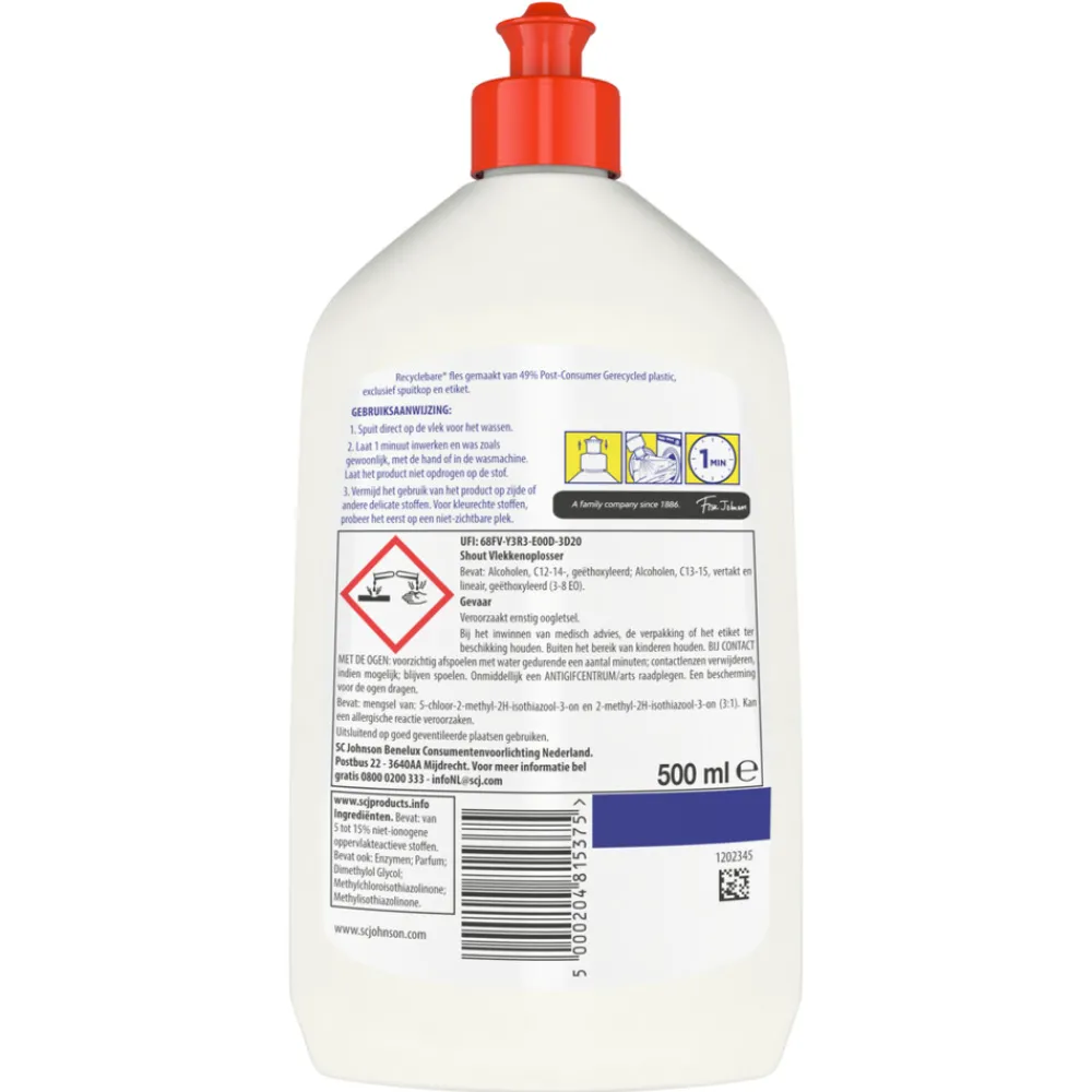 6x Vlekkenoplosser Push 'n Pull 500 ml^Shout