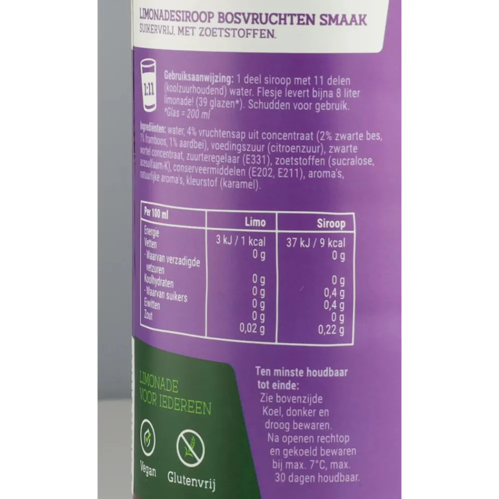 3x Siroop Bosvruchten 650 ml^Slimpie Best