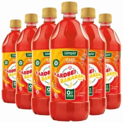6x Siroop Kids Aardbei Bananana 580 ml^Slimpie Clearance